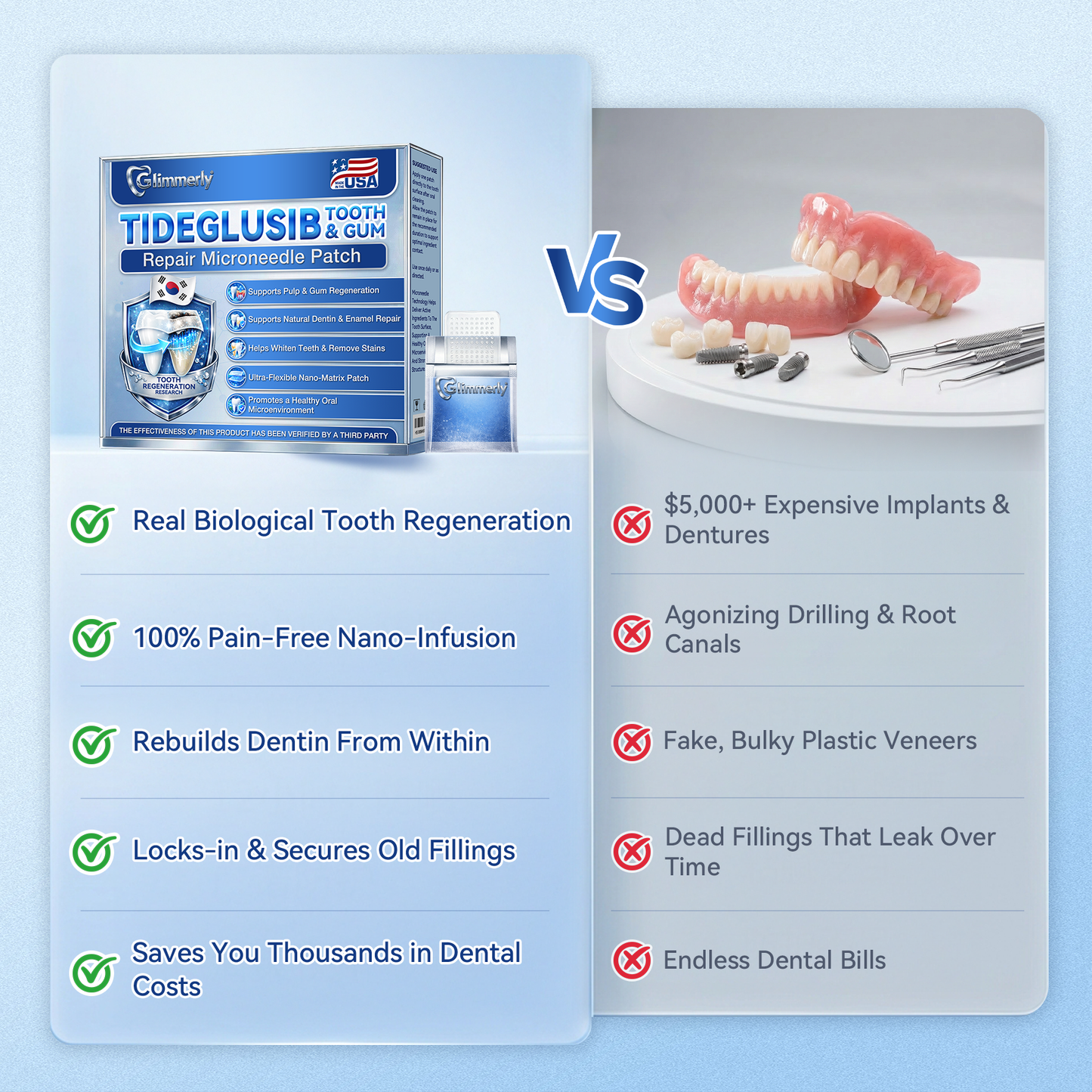 𝐆𝐥𝐢𝐦𝐦𝐞𝐫𝐥𝐲® 🦷𝐓𝐢𝐝𝐞𝐠𝐥𝐮𝐬𝐢𝐛 𝐓𝐨𝐨𝐭𝐡 & 𝐆𝐮𝐦 𝐑𝐞𝐩𝐚𝐢𝐫 𝐌𝐢𝐜𝐫𝐨𝐧𝐞𝐞𝐝𝐥𝐞 𝐏𝐚𝐭𝐜𝐡  | 𝐀𝐝𝐯𝐚𝐧𝐜𝐞𝐝 𝐒𝐭𝐞𝐦-𝐂𝐞𝐥𝐥 𝐀𝐜𝐭𝐢𝐯𝐚𝐭𝐢𝐨𝐧 𝐓𝐞𝐞𝐭𝐡 𝐒𝐭𝐫𝐢𝐩𝐬(𝐑𝐞𝐛𝐮𝐢𝐥𝐝 𝐄𝐧𝐚𝐦𝐞𝐥 & 𝐃𝐞𝐧𝐭𝐢𝐧 • 𝐒𝐭𝐫𝐞𝐧𝐠𝐭𝐡𝐞𝐧 𝐆𝐮𝐦𝐬 • 𝐄𝐫𝐚𝐝𝐢𝐜𝐚𝐭𝐞 𝐓𝐚𝐫𝐭𝐚𝐫 & 𝐎𝐝𝐨𝐫 • 𝐒𝐭𝐨𝐩 𝐓𝐨𝐨𝐭𝐡 𝐒𝐞𝐧𝐬𝐢𝐭𝐢𝐯𝐢𝐭𝐲)💎
