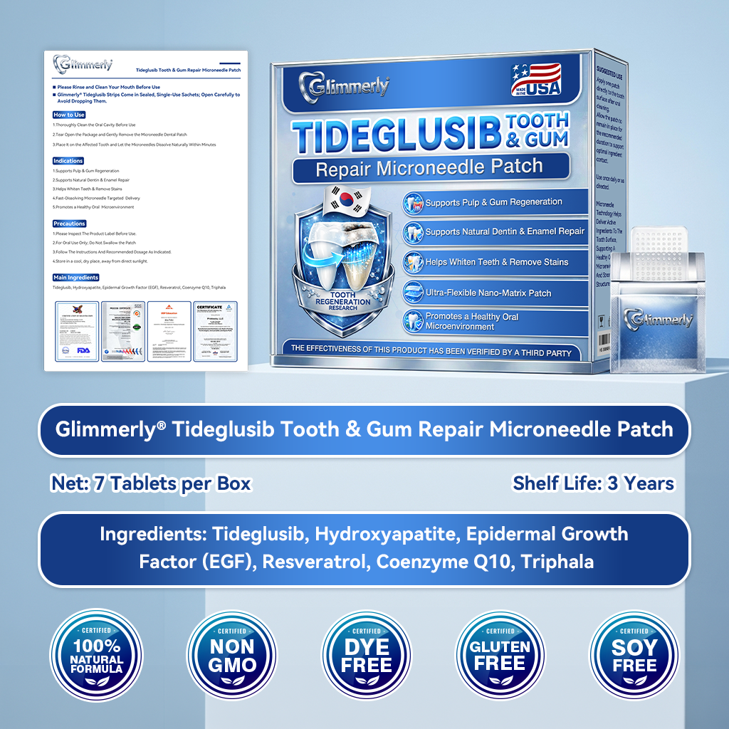𝐆𝐥𝐢𝐦𝐦𝐞𝐫𝐥𝐲® 🦷𝐓𝐢𝐝𝐞𝐠𝐥𝐮𝐬𝐢𝐛 𝐓𝐨𝐨𝐭𝐡 & 𝐆𝐮𝐦 𝐑𝐞𝐩𝐚𝐢𝐫 𝐌𝐢𝐜𝐫𝐨𝐧𝐞𝐞𝐝𝐥𝐞 𝐏𝐚𝐭𝐜𝐡  | 𝐀𝐝𝐯𝐚𝐧𝐜𝐞𝐝 𝐒𝐭𝐞𝐦-𝐂𝐞𝐥𝐥 𝐀𝐜𝐭𝐢𝐯𝐚𝐭𝐢𝐨𝐧 𝐓𝐞𝐞𝐭𝐡 𝐒𝐭𝐫𝐢𝐩𝐬(𝐑𝐞𝐛𝐮𝐢𝐥𝐝 𝐄𝐧𝐚𝐦𝐞𝐥 & 𝐃𝐞𝐧𝐭𝐢𝐧 • 𝐒𝐭𝐫𝐞𝐧𝐠𝐭𝐡𝐞𝐧 𝐆𝐮𝐦𝐬 • 𝐄𝐫𝐚𝐝𝐢𝐜𝐚𝐭𝐞 𝐓𝐚𝐫𝐭𝐚𝐫 & 𝐎𝐝𝐨𝐫 • 𝐒𝐭𝐨𝐩 𝐓𝐨𝐨𝐭𝐡 𝐒𝐞𝐧𝐬𝐢𝐭𝐢𝐯𝐢𝐭𝐲)💎