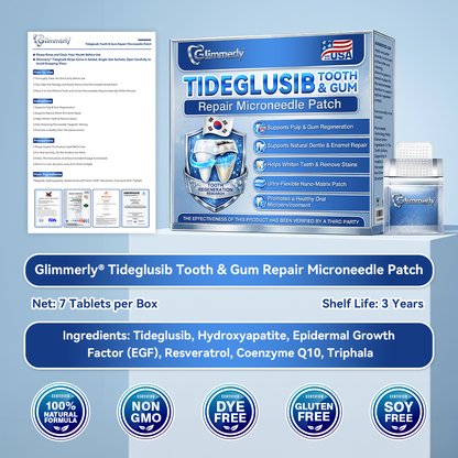 𝐆𝐥𝐢𝐦𝐦𝐞𝐫𝐥𝐲® 🦷𝐓𝐢𝐝𝐞𝐠𝐥𝐮𝐬𝐢𝐛 𝐓𝐨𝐨𝐭𝐡 & 𝐆𝐮𝐦 𝐑𝐞𝐩𝐚𝐢𝐫 𝐌𝐢𝐜𝐫𝐨𝐧𝐞𝐞𝐝𝐥𝐞 𝐏𝐚𝐭𝐜𝐡  | 𝐀𝐝𝐯𝐚𝐧𝐜𝐞𝐝 𝐒𝐭𝐞𝐦-𝐂𝐞𝐥𝐥 𝐀𝐜𝐭𝐢𝐯𝐚𝐭𝐢𝐨𝐧 𝐓𝐞𝐞𝐭𝐡 𝐒𝐭𝐫𝐢𝐩𝐬(𝐑𝐞𝐛𝐮𝐢𝐥𝐝 𝐄𝐧𝐚𝐦𝐞𝐥 & 𝐃𝐞𝐧𝐭𝐢𝐧 • 𝐒𝐭𝐫𝐞𝐧𝐠𝐭𝐡𝐞𝐧 𝐆𝐮𝐦𝐬 • 𝐄𝐫𝐚𝐝𝐢𝐜𝐚𝐭𝐞 𝐓𝐚𝐫𝐭𝐚𝐫 & 𝐎𝐝𝐨𝐫 • 𝐒𝐭𝐨𝐩 𝐓𝐨𝐨𝐭𝐡 𝐒𝐞𝐧𝐬𝐢𝐭𝐢𝐯𝐢𝐭𝐲)💎